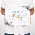 thumbnail image 3 of Koyal Wholesale Unframed Winter Watercolor Snowflakes and Gray Florals Sign, Welcome Baby, 1- Pack, 3 of 5
