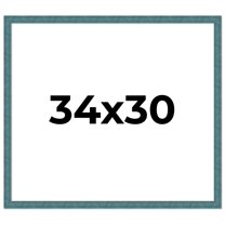 34x30 Frame Blue Rustic Barnwood Solid Wood Picture Frame Width 1.25 Inches | Interior Depth 0.5