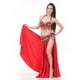 thumbnail image 3 of Falda Para Danza Del Vientre Falda Tribal Con Dos Aberturas Laterales (sin Cinturón) Rojo Sunnimix Falda de danza del vientre para mujer, 3 of 8
