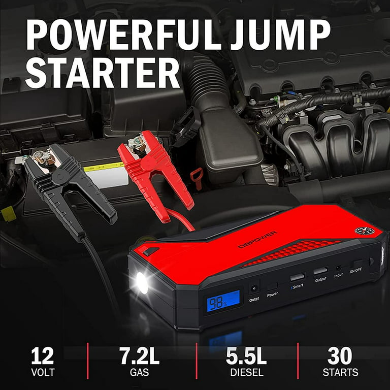 DBPOWER 800A Peak 18000mAh Portable Car Jump Starter (up to 7.2L Gas/5