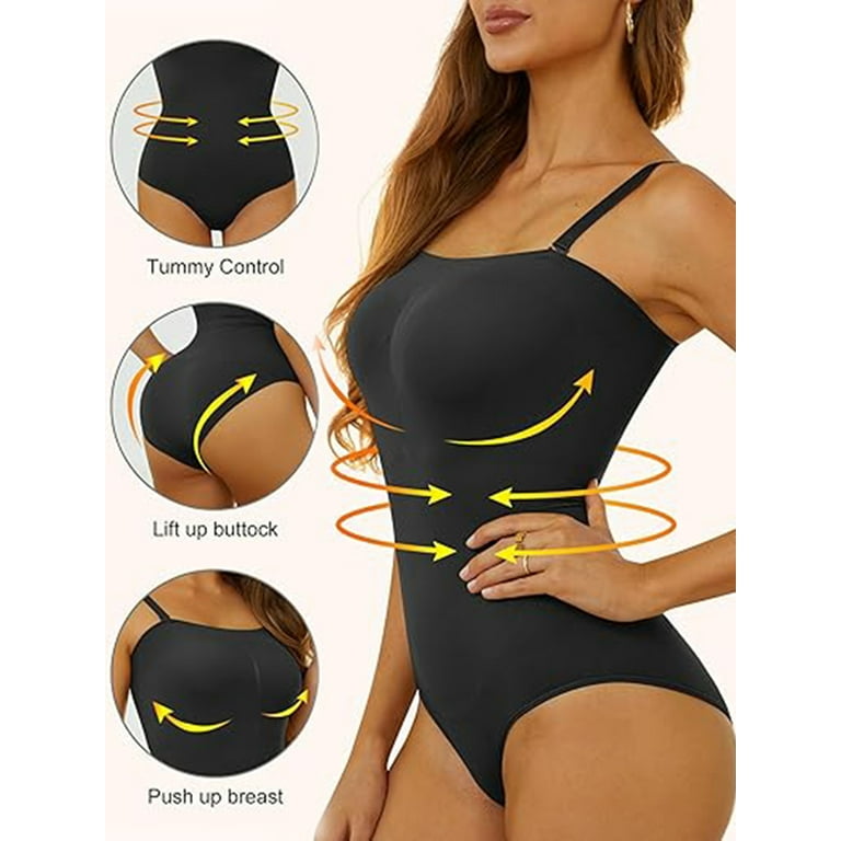 Women's Shapewear Bodysuits Tummy Control Butt Lifter Body Shaper Strapless  Seamless Tops 