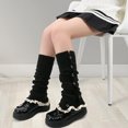 thumbnail image 5 of Leg Warmers Kawaii Leg Warmers Y2K Harajuku Leg Warmers for Girls Women Gyaru Cute Leg Warmers Goth Lolita Accessories,Black, 5 of 5
