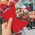 thumbnail image 4 of The Best Card Company 12 Christmas Greeting Cards Boxed Set with 5 x 7 Inch Envelopes (1 Design, 12 Each) Red Truck Puppies-Goldens C3375BXSG-B12x1, 4 of 6