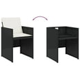 thumbnail image 5 of vidaXL 9 Piece Garden Dining Set with Cushions Black Poly Rattan, 5 of 5