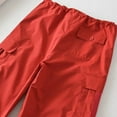 thumbnail image 6 of Lovskoo Cargo Pants for Women Drawstring Elastic Waist Baggy Pants Y2K Bottoms with Pockets Wide Leg Pants B-Red, 6 of 8