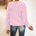 thumbnail image 6 of Brilliant Valentines Sweater Women Women's Christmas Printed Round Neck Long Sleeves Top Loose Fitting Sweater New(Pink,M), 6 of 6