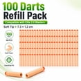 thumbnail image 4 of 100-Dart Bullets Refill Pack for N-Strike Elite 2.0 Series – Compatible with All Elite Blasters Orange, 4 of 7