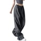 thumbnail image 1 of Sonducket Pantalón de poliéster Color sólido Banda elástica Casual Transpirable Lavable Fácil de combinar Fotografía de moda Pantalón Prendas para la parte inferior del cuerpo Gris oscuro L, 1 of 6