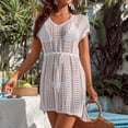 thumbnail image 4 of MSJUHEG Boho Shirt,Kimonos for Women,Bikini Cover Up,Swim Cover Up for Women,Beach Swimwear,Crochet Coverups for Women,Bathing Suit Cover Up for Women White XL, 4 of 6