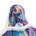 thumbnail image 3 of Giraffe Unisex Wearable Hooded Blanket, 3 of 5