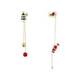 thumbnail image 3 of Xihbxyly Pendientes Asimétricos de Papá Noel, Papá Noel Trepador Creativo, Juego de Pendientes Largos con Borlas, Idea de Regalo de Navidad, Accesorio para Fiestas, Moda Festiva, 3 of 7