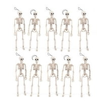 COSTYLE 10 PCS 15.7" Halloween Decoration Full Body Mini Skeleton with Movable Posable Joint