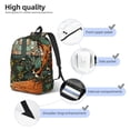 thumbnail image 4 of Yiaed Fox Bathtub Floral Art Print Backpack, Premium Laptop Backpack, Travel Backpack for Women, Lightweight Backpacks, Comfortable Back Pack-Medium, 4 of 7