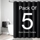 thumbnail image 1 of Forro de cortina de ducha, 5 unidades, tejido LLSCL, 180 x 180 cm, impermeable, 1 of 8