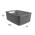 thumbnail image 2 of Curver Set of 6 Jute Basket Small Durable Resin Organization and Storage Basket Bin, Grey, 2 of 11