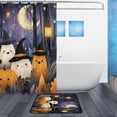 thumbnail image 2 of Bathroom Sets Curtain and Rug Sets 23.6x15.7 in Non-Slip Mat and 72x72 in Shower Curtain for Home Bath Dcor Halloween-themed with Ghosts, 2 of 7