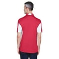 thumbnail image 2 of Harriton M355 Men's Side Blocked Micro-Pique Polo, 3XL, RED/ WHITE, 2 of 2