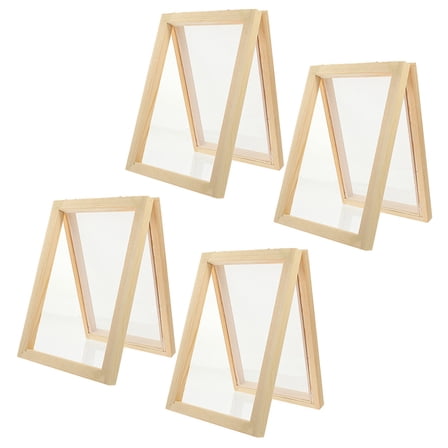 Beaupretty 4Pcs Papermaking Kit Press Boards Multi Wood Art Frame for DIY Craft Educational Play