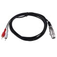 thumbnail image 1 of Stereo Audio Cable Wire Cord 3 Pin 1 XLR Female Plug to 2 RCA Male Splitter, 1 of 1