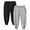WM27P5025, variant on HILEELANG little Boy Pants Jogger Sweatpants 2-Pack Set Pull on Grey Black Cotton Pants 6Y