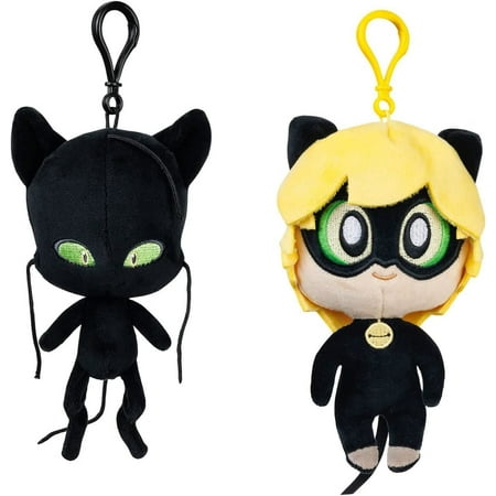 PMI International Miraculous Ladybug Soft Stuffed Animals and Plush Toys, Plush Black Yellow
