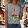 thumbnail image 6 of Towmus Christmas T Shirts Women Merry and Bright Graphic Tee Casual Xmas Holiday Shirt Tops, 6 of 7