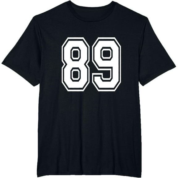 t-shirt Number 89 T-Shirt Birthday Varsity Sports Team Jersey mens，black，women，funny，men，journey，Crew Neck, Short Sleeve,printing