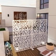 thumbnail image 6 of 6ft Tall Metal Privacy Screen, Free Standing Indoor/Outdoor Room Divider for Patio, Balcony & Garden (45"L x 72"H), 6 of 8