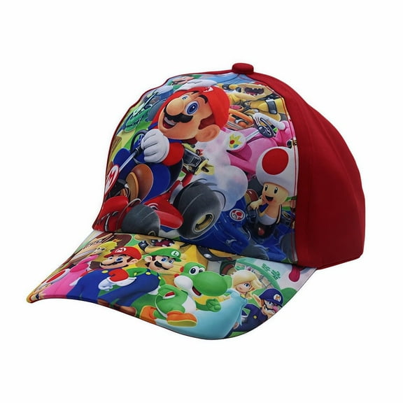 Mario Bros Anime Themed Baseball Cap - Adorable Fun Cartoon Graphics, Comfortable Fit for Anime Fans