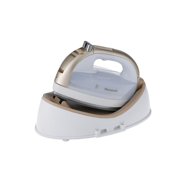 Plancha de vapor inalámbrica Panasonic 360 Freestyle con base cerámica