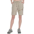 thumbnail image 6 of Women's Lightweight Zip Off Hiking Pants, Quick Dry UPF 50 with Zip Pockets for Travel Khaki Size L, 6 of 8