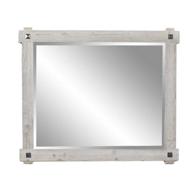 42 in. Rustic Wood Framed Mirror - 42 x 36 in.