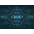 thumbnail image 1 of Ahgly Company Indoor Rectangle Patterned Teal Green Area Rugs, 7' x 10', 1 of 6