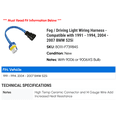 thumbnail image 2 of Fog / Driving Light Wiring Harness - Compatible with 1991 - 1994, 2004 - 2007 BMW 525i 1992 1993 2005 2006, 2 of 2