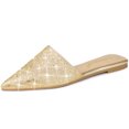 thumbnail image 1 of Unique Bargains Femmes Paillettes Pointes de Glissement Plat Mules, 1 of 5