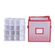 thumbnail image 1 of Caja de almacenamiento para adornos navideños, contenedor navideño a prueba de polvo, 64 compartimentos, contenedor para accesorios, 1 of 9