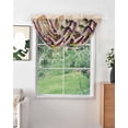 thumbnail image 2 of Waterfall Valances for Windows, Vintage Watercolor Wine Kitchen Sheer Valance Curtains, Farmhouse Cask Grapes Country Rod Pocket Elegant Swag Valances for Living Room Bedroom, 47.2"x38.5", 2 Panel, 2 of 8