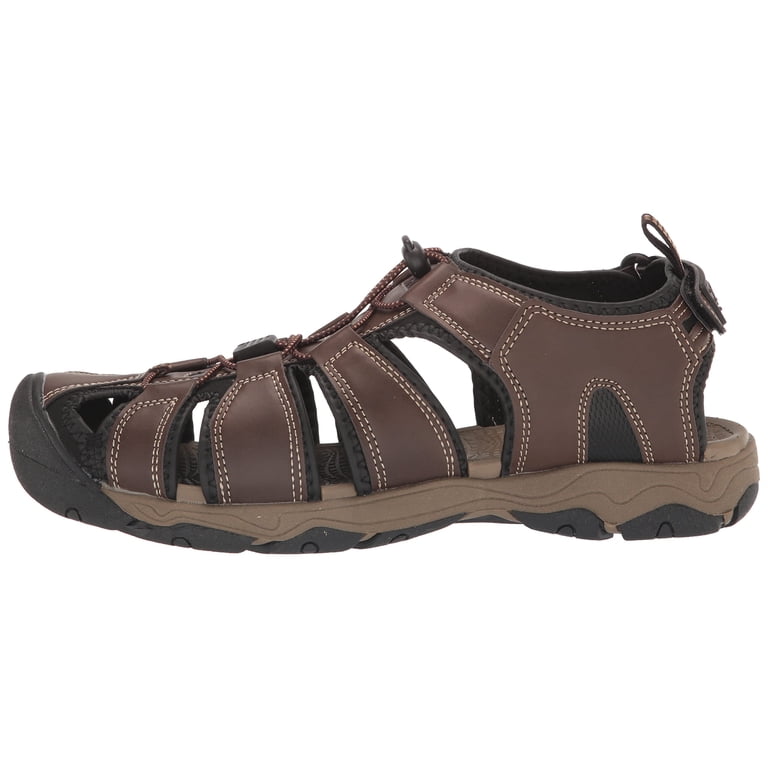 Khombu Chandler Fisherman Sandals Mens Size 11 Brown Leather Bungee Strap 73234 Khombu AT William Sandals Bungee Mens Size 11M Brown/Black  main image 2