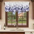 thumbnail image 6 of 2 Pack Valances for Window, Purple Blooms Floral Short Curtains for Kitchen Bedroom Living Room, Farmhouse Spring Flowers Botanical Rod Pocket Small Window Treatment Valance Drapes 54 x 18 Inch, 6 of 8