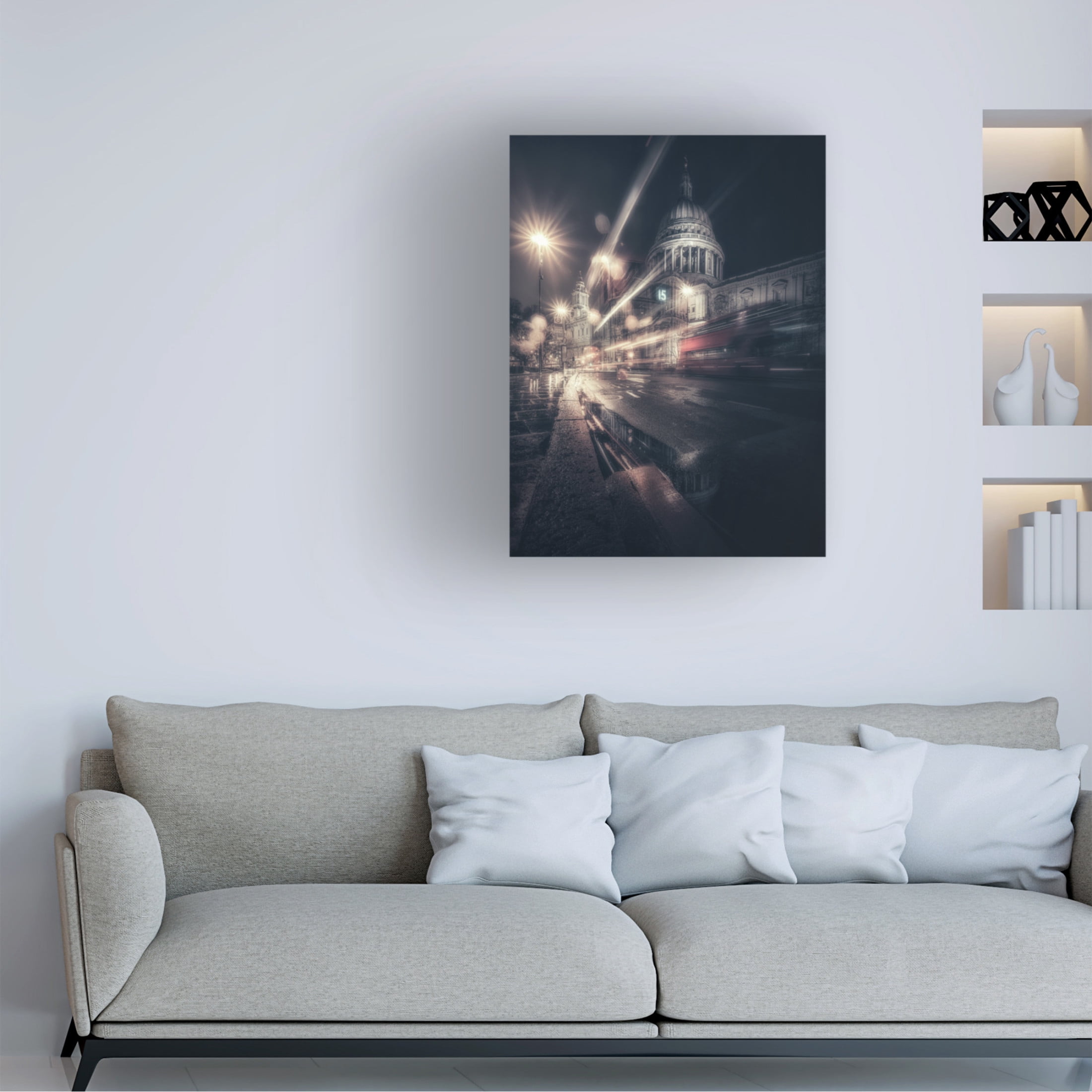 Canvas Wall Art - David George 'Rush' Wall Art for Living Room, Bedroom, or Office Décor by Trademark Fine Art - 35 x 47 Inches