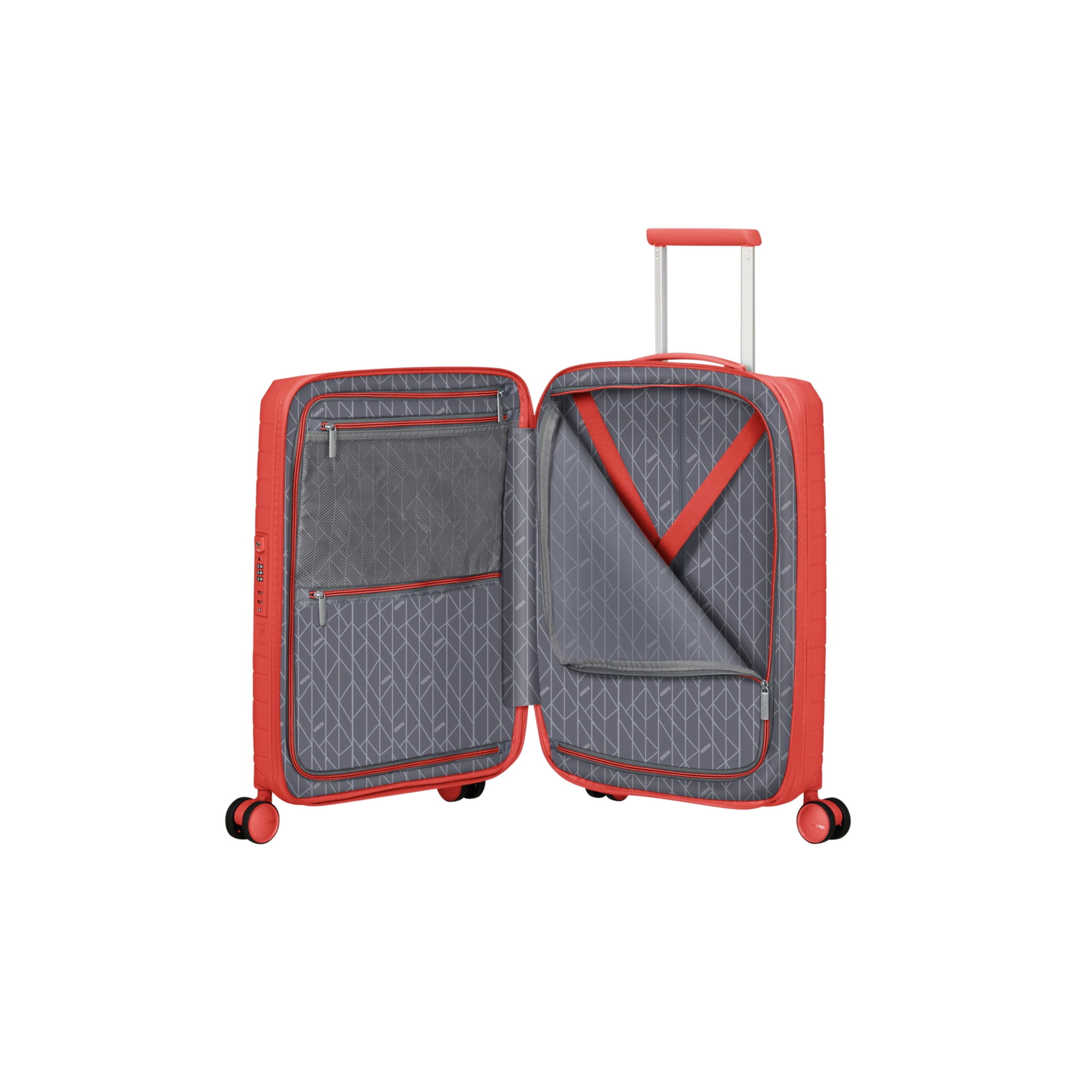 American Tourister Fastforward Hardside Carry On Suitcase with Spinner Wheels - Sunset Coral