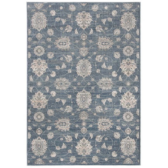 SAFAVIEH Vintage Thornton Floral Area Rug, Blue/Beige, 5'3" x 7'6"