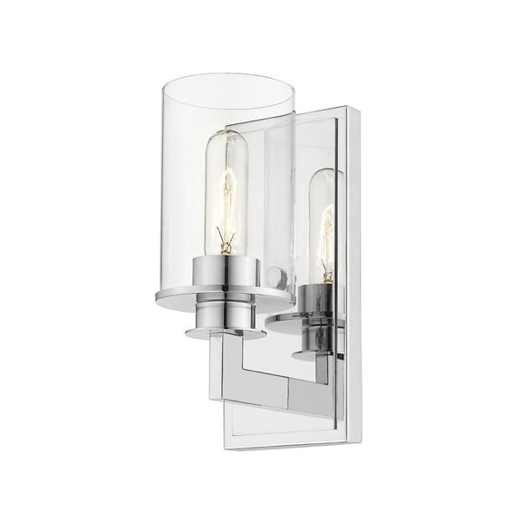462-1S-CH-Z-Lite-Savannah - 1 Light Wall Sconce in Art Moderne Style - 4.5 Inches Wide by 10.25 Inches High-Chrome Finish