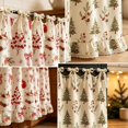 thumbnail image 3 of Christmas Oven Skirt with Ruffle Lace Trim, Farmhouse Tie-Top Stove Curtain, Oven Door Cover for Dishwasher Cabinet Kitchen Decor, 29.7 x 21.7 inch, 3 of 8
