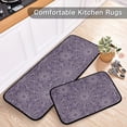 thumbnail image 6 of Mandala on Purple Kitchen Rug Mats 2PCS Non Slip 47" x 20" + 28" x 20" Kitchen Carpet Floor Mat Hallway Rugs Anti Fatigue Doormat Home Decor, 6 of 7