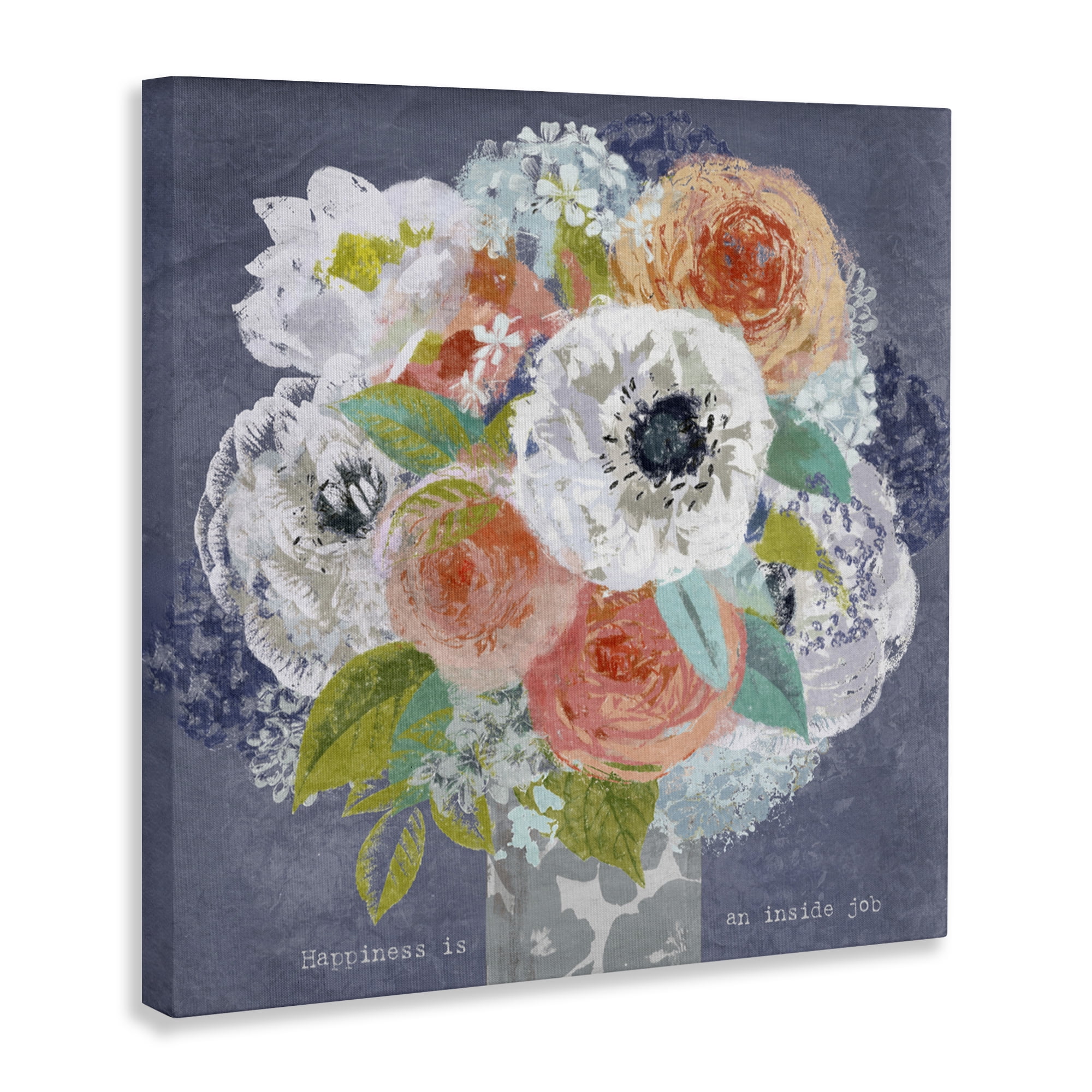 Stupell Industries Happiness Is An Inside Job Canvas Wall Art, design by Suzanne Nicoll