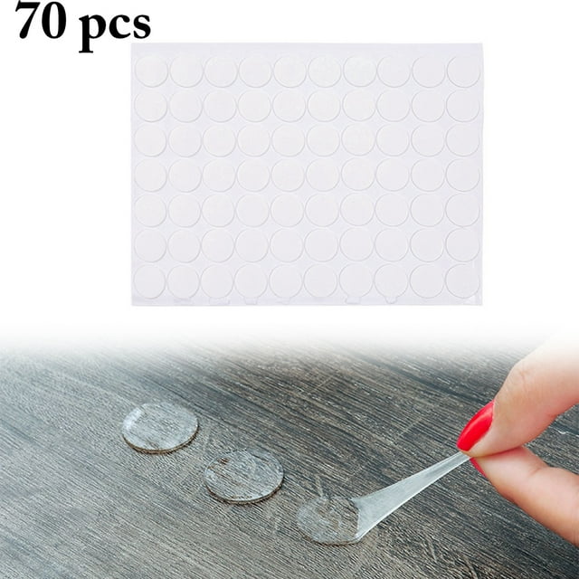 Adhésifs Double Face Transparents Imperméables Amovibles à Pois Ronds