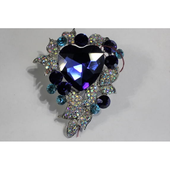 Heart of the Ocean Pin Faux Crystal