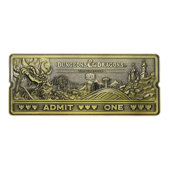 Dungeons & Dragons: The Cartoon 40th Anniversary Rollercoaster Ticket Replica