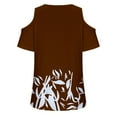 thumbnail image 4 of Spring Savings deals!Samickarr Summer Tops For Women 2024 Vacation Trendy Womens Tops On Clearance！Women's Fashion Casual Print Short Sleeve Round-Neck Blouses Shirts, 4 of 4